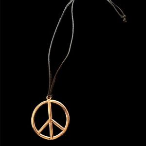 Large peace medallion necklace